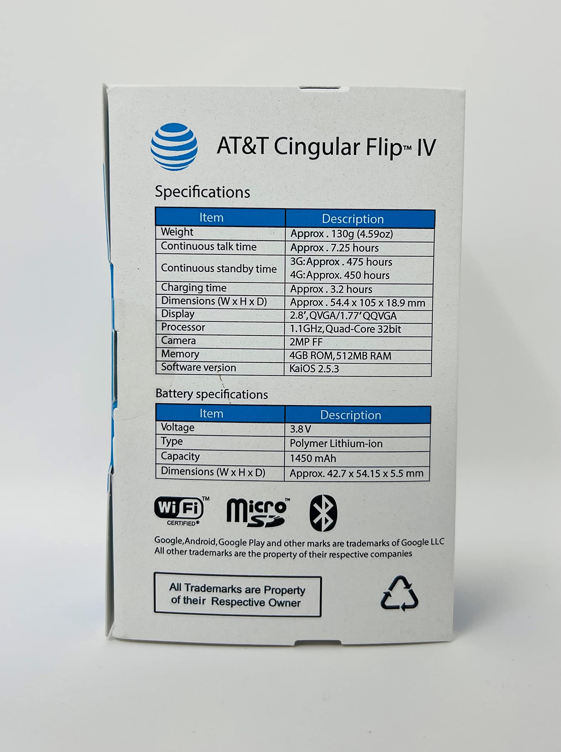 Amazon.com: AT&T Prepaid AT&T Locked AT&T Cingular SmartFlip IV